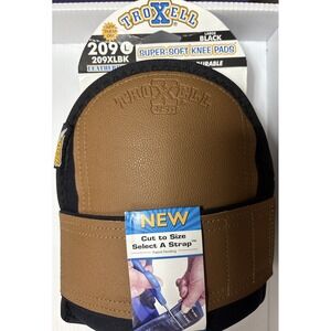 Troxell USA Super-Soft Leatherhead Knee pads (pair) 209XLBK (Large Brown/Black)